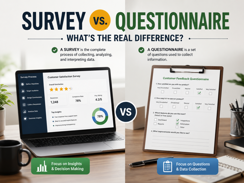 Survey vs Questionnaire What's the Real Difference